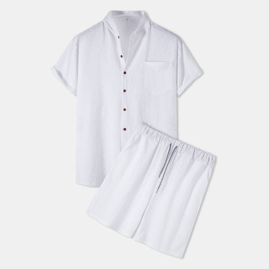 Clearance-Men's Cotton and Linen Two Pieces