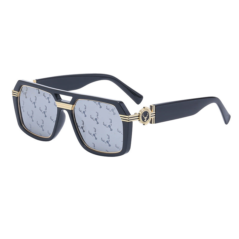 Retro Square Frame Steampunk Men's Sunglasses