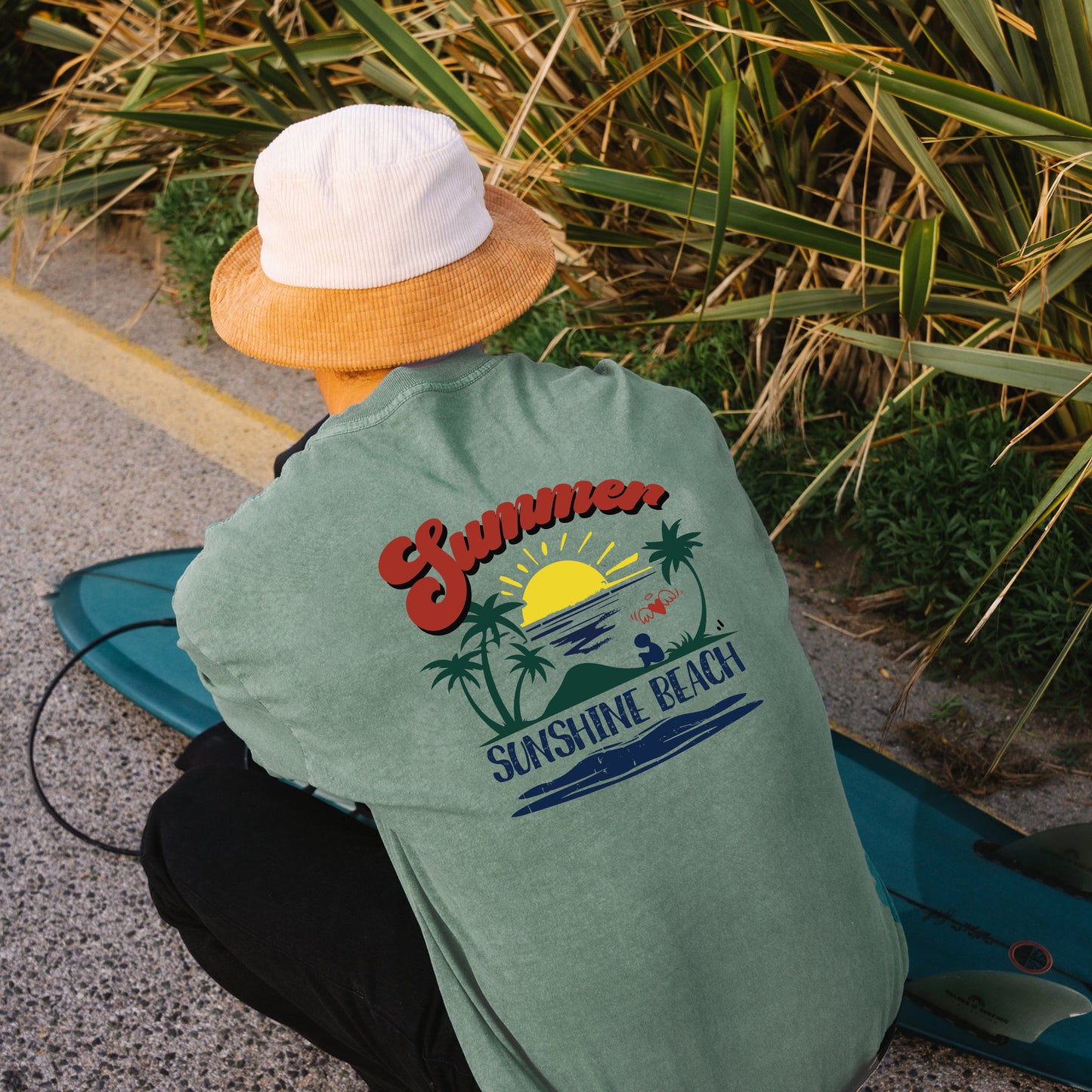 NOVAROPA™ Sunshine Beach Print Cotton Tee