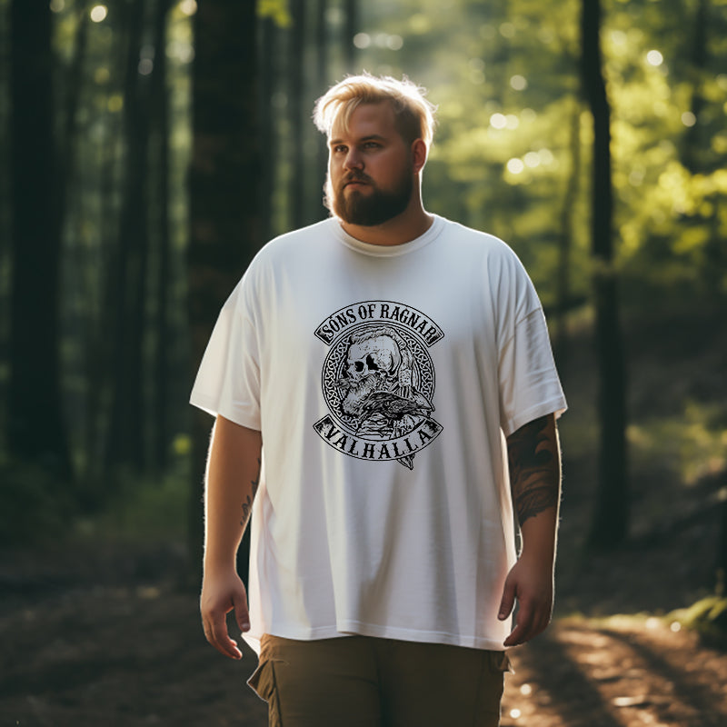 Norse Mythology Inspired Sons of Ragnar Print T-Shirt