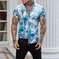 Lapel Short Sleeve Printed Resort Shirt