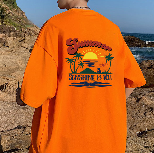 NOVAROPA™ Sunshine Beach Print Cotton Tee