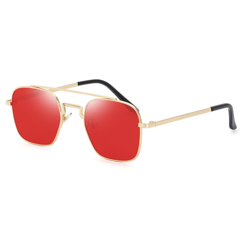Square Trend Metal Cutout Men's Sunglasses