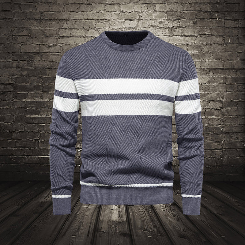 Striped Color-block Men's Sweater