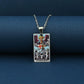 Vintage Tarot Card Necklace – Stainless Steel Tarot Pendant with Color Printed Arcana Design