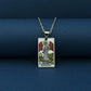 Vintage Tarot Card Necklace – Stainless Steel Tarot Pendant with Color Printed Arcana Design