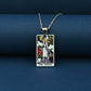 Vintage Tarot Card Necklace – Stainless Steel Tarot Pendant with Color Printed Arcana Design