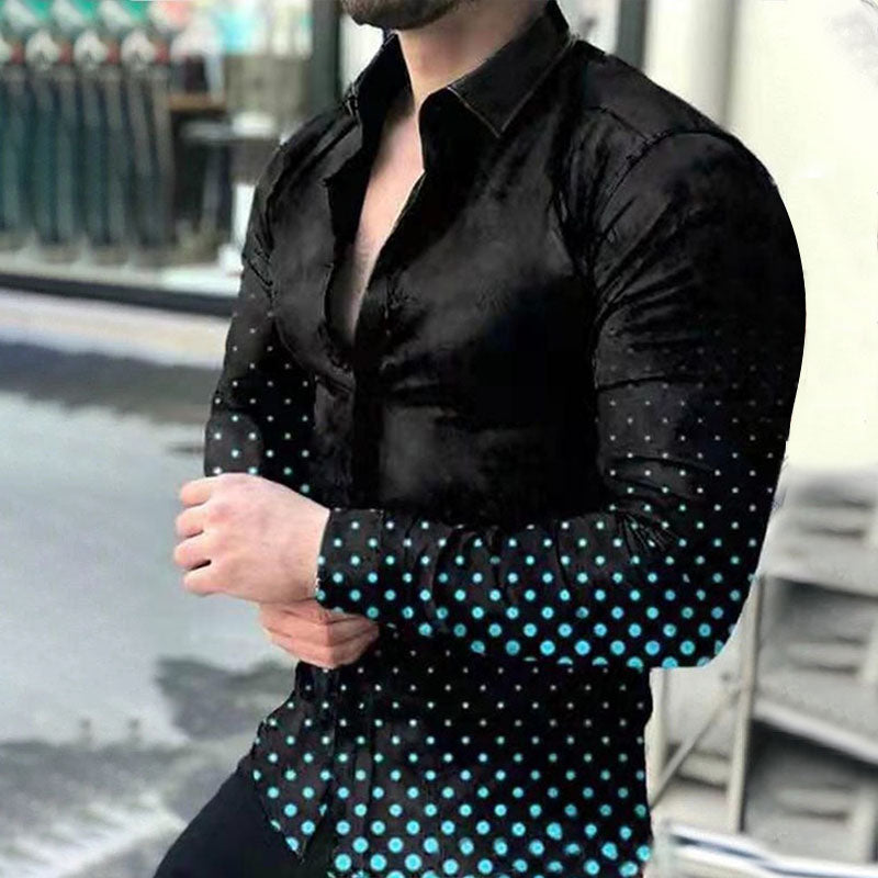 Casual Long-sleeved Printed Shirt