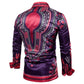 Long-sleeved Shirt With Lapel Print
