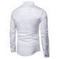 Long-sleeved Shirt With Lapel Print