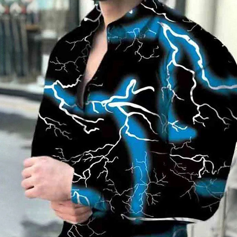 Casual Long-sleeved Printed Shirt
