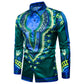 Long-sleeved Shirt With Lapel Print