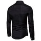 Long-sleeved Shirt With Lapel Print