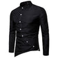Long-sleeved Shirt With Lapel Print