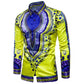 Long-sleeved Shirt With Lapel Print