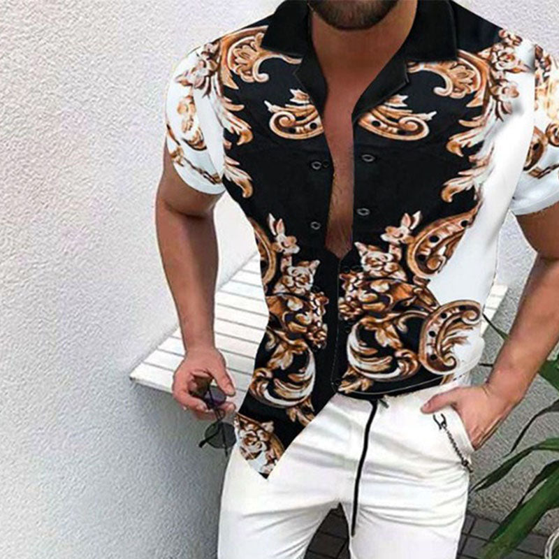 Clearance-Casual Printed Vacation Shirt-M,XL,2XL