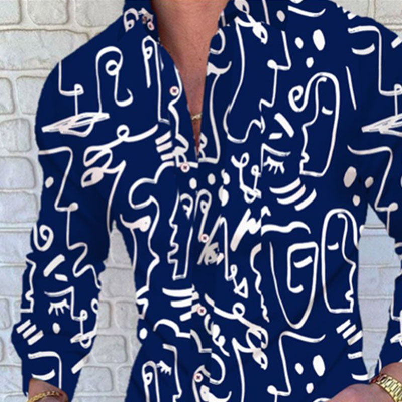 Casual Print Resort Style Shirt