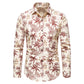 Long-sleeved Shirt With Lapel Print