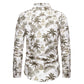 Long-sleeved Shirt With Lapel Print