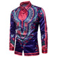 Long-sleeved Shirt With Lapel Print