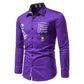 Casual Solid Color Printed Shirt