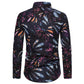 Long-sleeved Shirt With Lapel Print