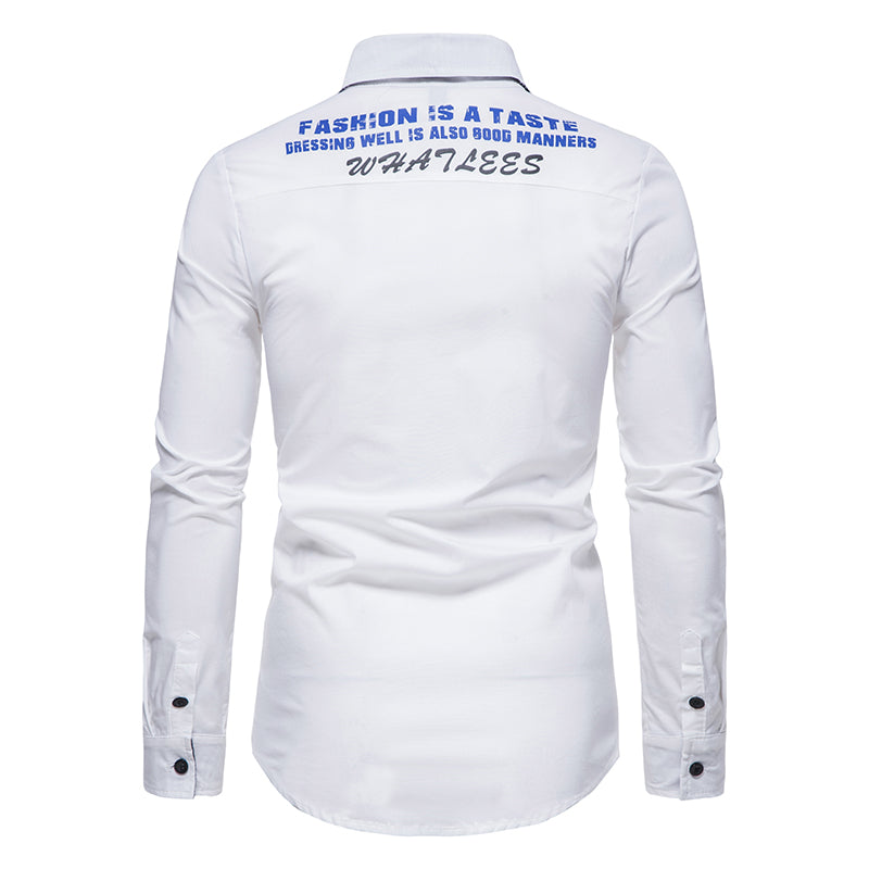 Casual Solid Color Printed Shirt