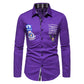 Casual Solid Color Printed Shirt