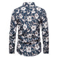 Long-sleeved Shirt With Lapel Print