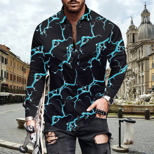 Casual Long-sleeved Printed Shirt