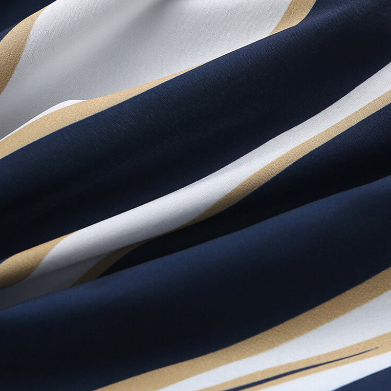 Men's Irregular Stripe Printed Polo Shirt