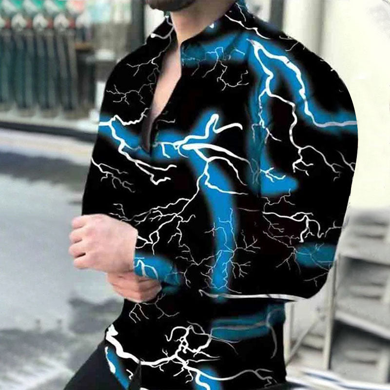 Casual Long-sleeved Printed Shirt
