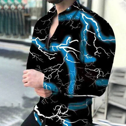 Casual Long-sleeved Printed Shirt