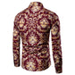 Long-sleeved Shirt With Lapel Print