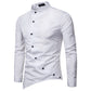 Long-sleeved Shirt With Lapel Print