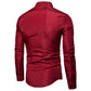 Long-sleeved Shirt With Lapel Print