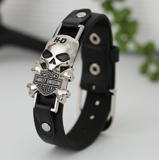 Personalized Fashion Punk Skull Vintage Leather Bracelet