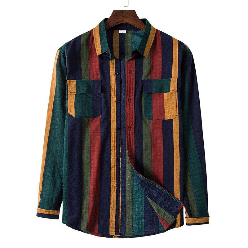 Long-sleeved Casual Printed Shirt
