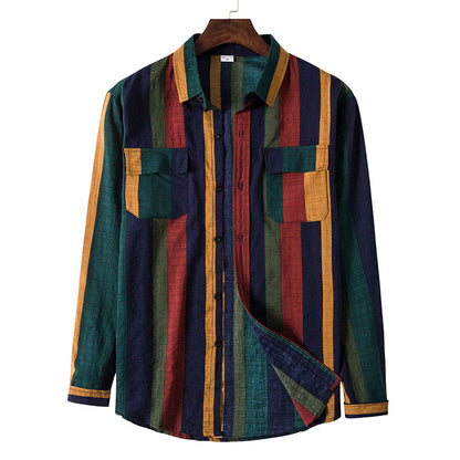 Long-sleeved Casual Printed Shirt