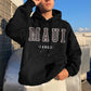 Vintage Maui Hawaii Hoodie, Retro Americana Clean Fit Pullover