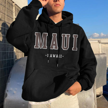 MAUI Hawaii Men's Casual Loose Fit Hoodie