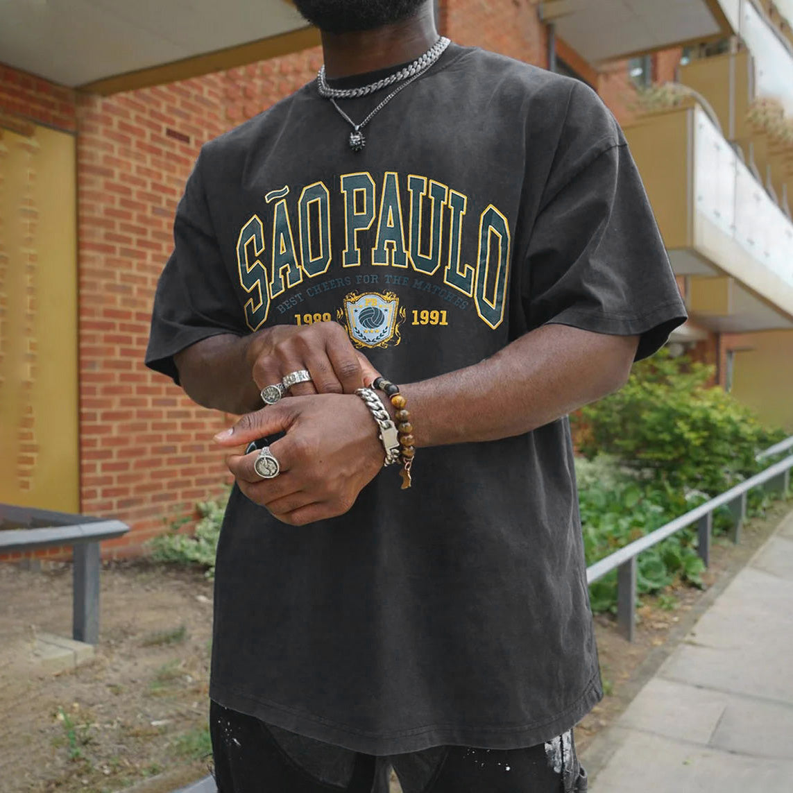 São Paulo Men's Round Neck T-Shirts
