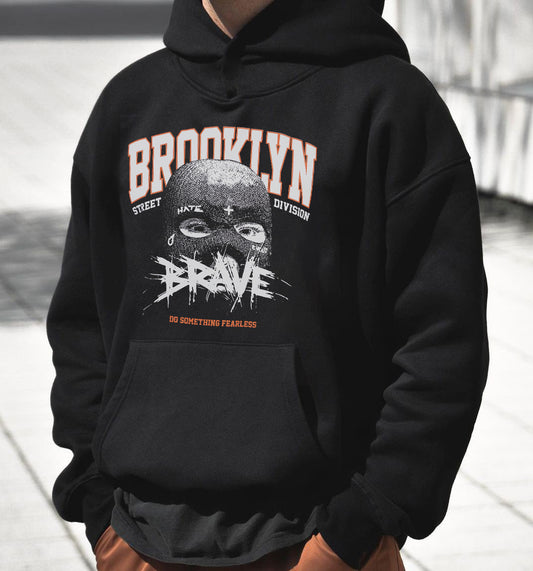 Brooklyn Street Division Brave Men's Fashion Fleeced hoodie 320g