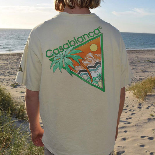Casablanca Alphabet Graphic Print Men's Short Sleeve T-Shirt