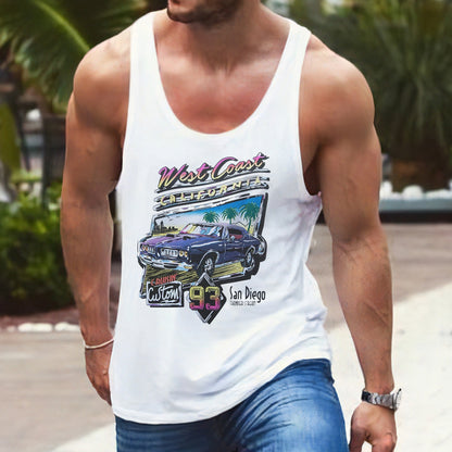 California Auto Graphic Print Men's Tank Top