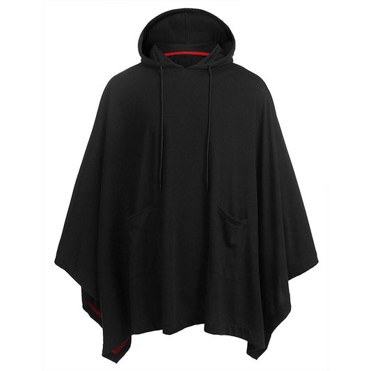 Plain Hooded Loose Men's Cloak Jacket Cape