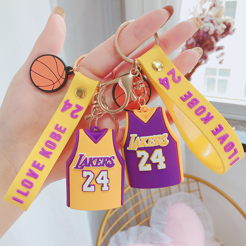 Jersey Keychain Basketball Ornament Doll Pendant