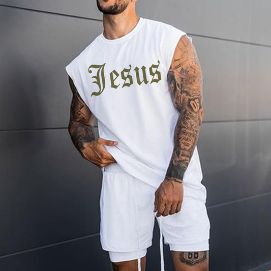 Jesus Men's Casual Stylish Tank Top