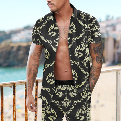 Men's Luxury Printed Shirts and Shorts Set