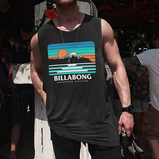 BILLABONG Graphic Print Loose Casual Men's Tank Top